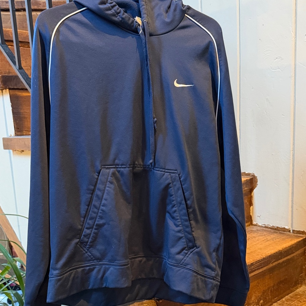 Nike Navy Hoodie with White Logo